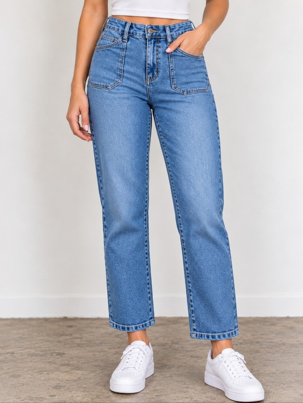 d. jeans New York Women's Size 6 Straight Leg Jeans Medium Wash Stretch